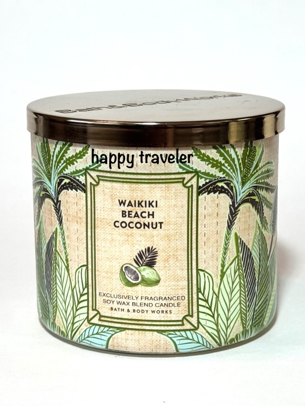 WAIKIKI BEACH COCONUT 3 Wick Candle